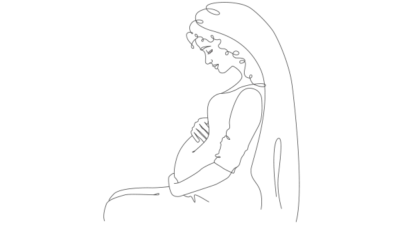 drawing of a pregnant woman