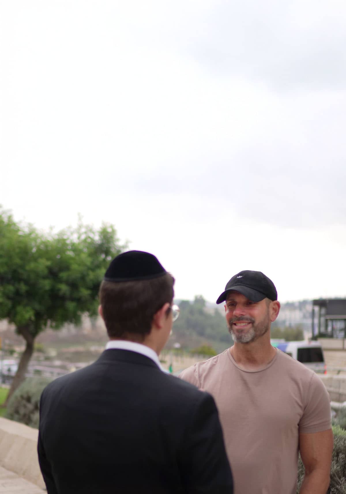 Jewish men talking in Israel
