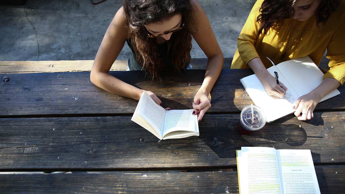 Women studying. The Search for the Historical Jesus