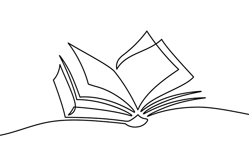 Book line drawing