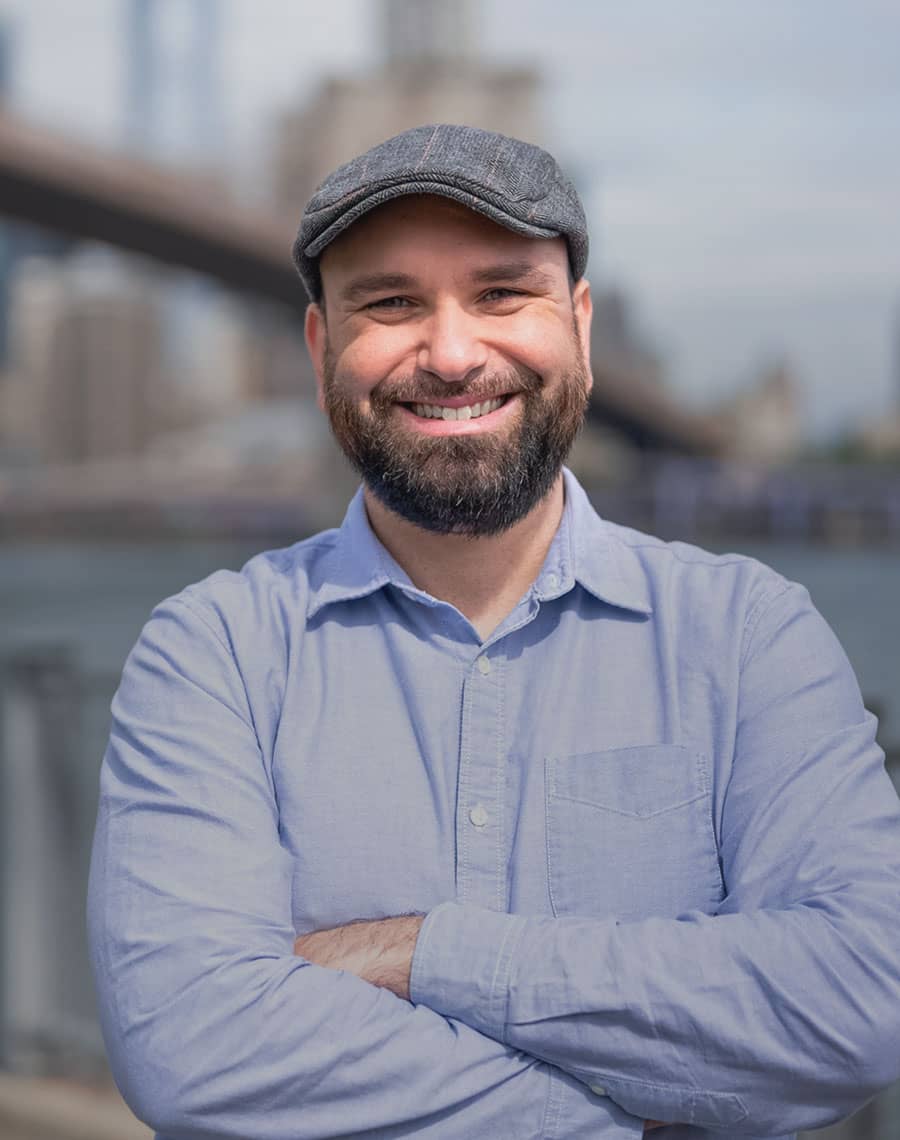 Jewish man in city