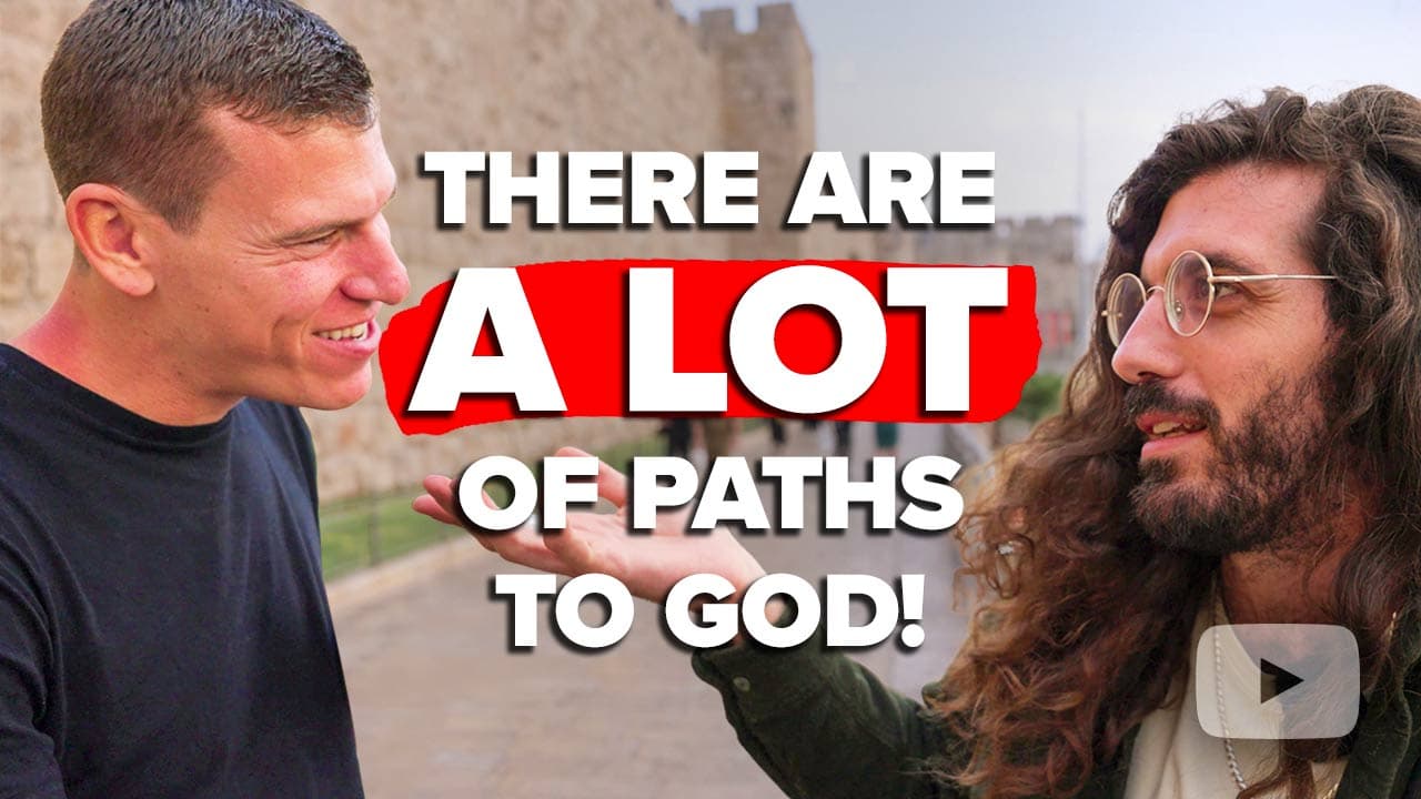 Elisha talking to man in Jerusalem