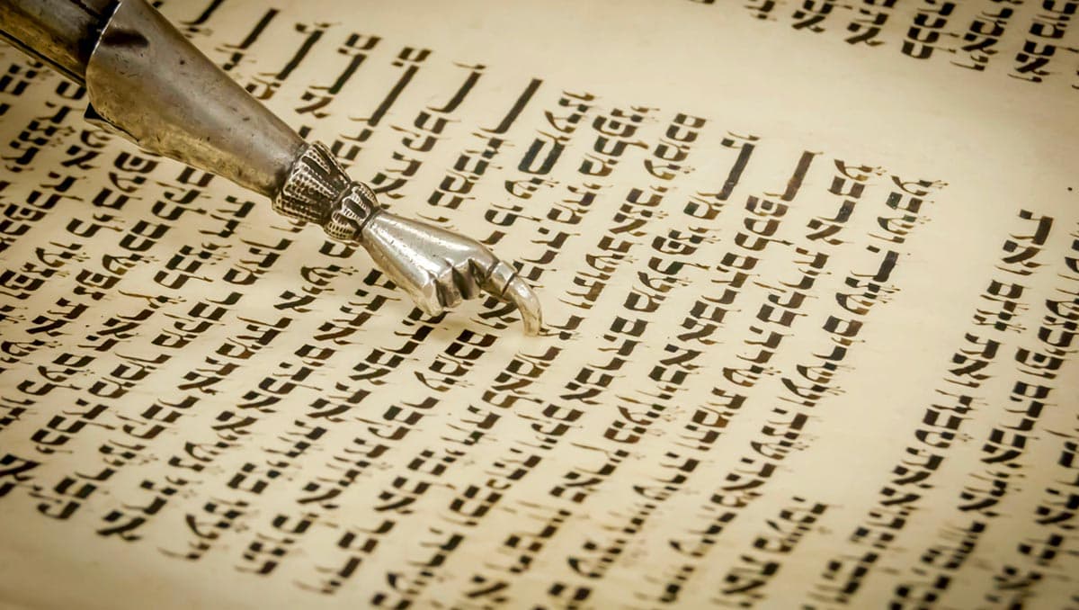 Hebrew scriptures with yad