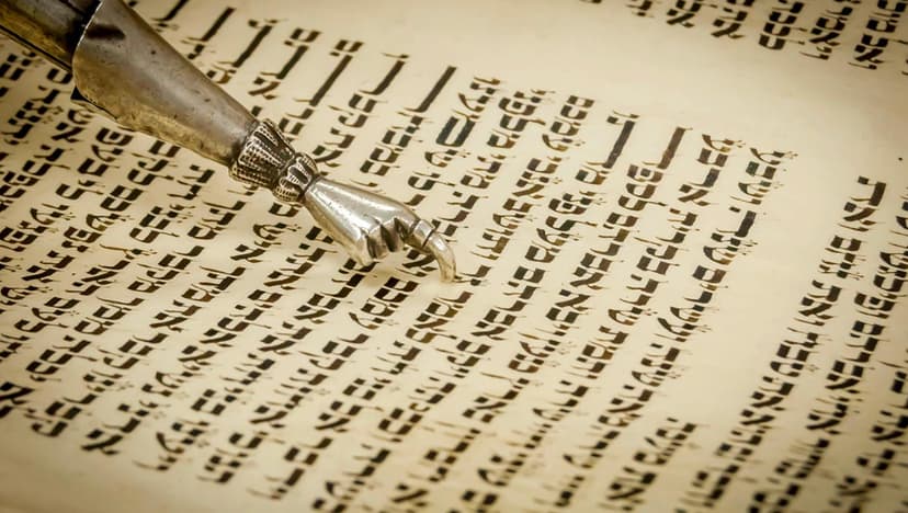 Hebrew scriptures with yad