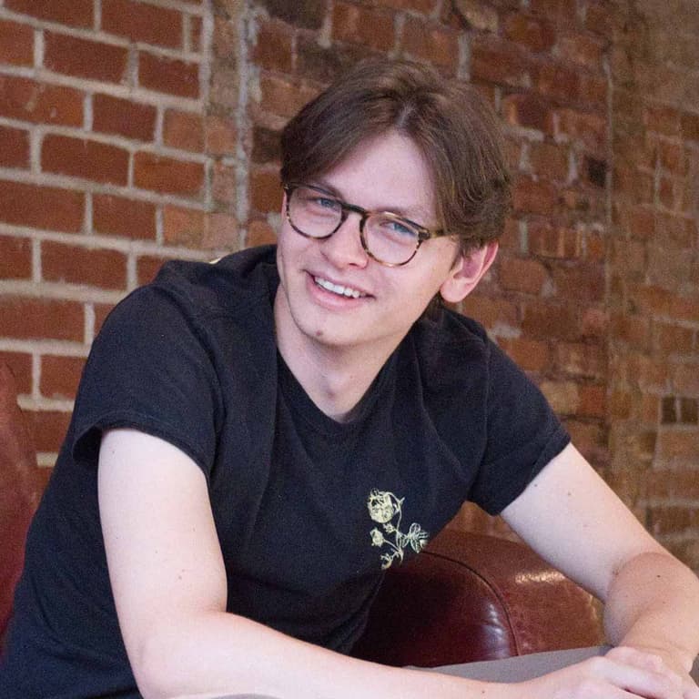 Young man smiling