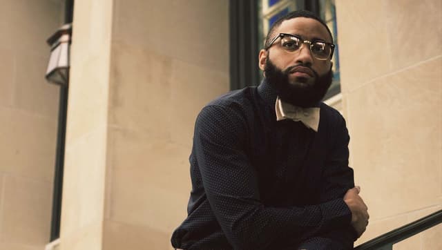 African American Jewish man thinking