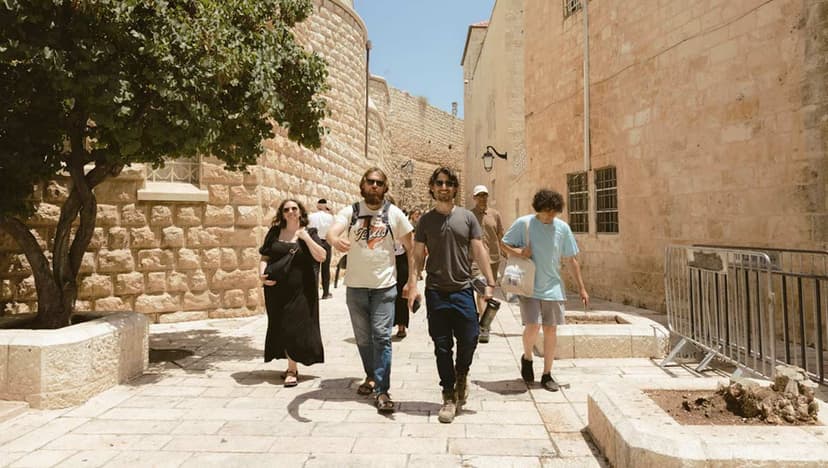Young Jewish people visiting Israel through Massah a journey organized by Jews for Jesus 