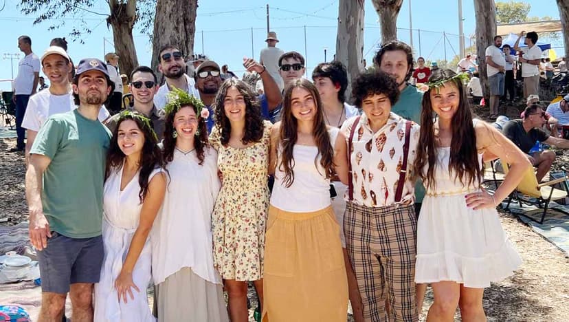 Young Jewish people visiting Israel through Massah a journey organized by Jews for Jesus 