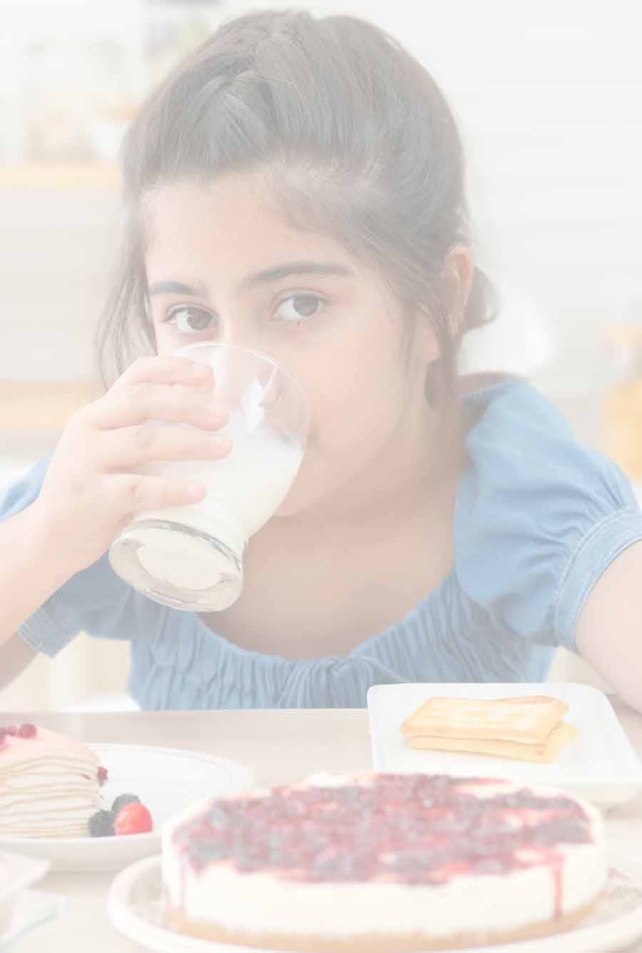 Girl Eating Dairy