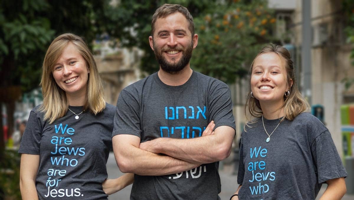 People wearing Jews for Jesus shirts