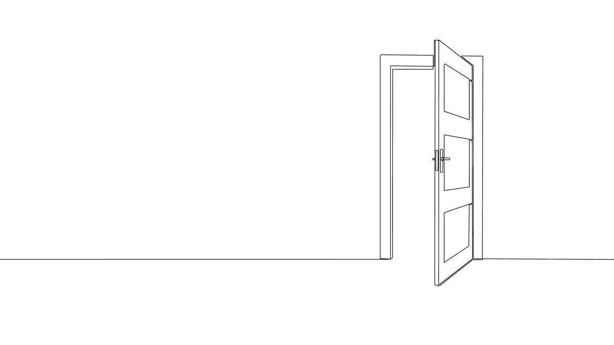 Door single line drawing