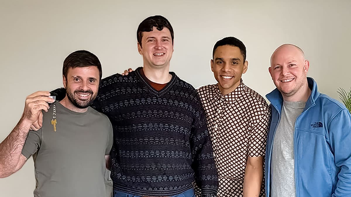 Canada missionary team with the keys to the ministry space