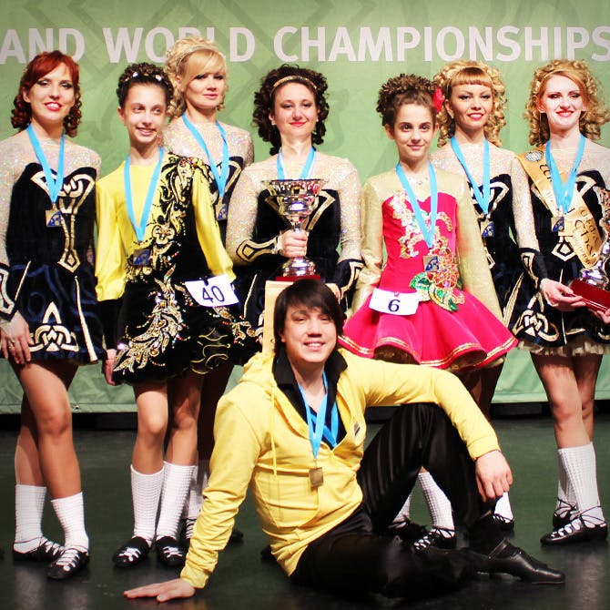 Irina with her professional dance team