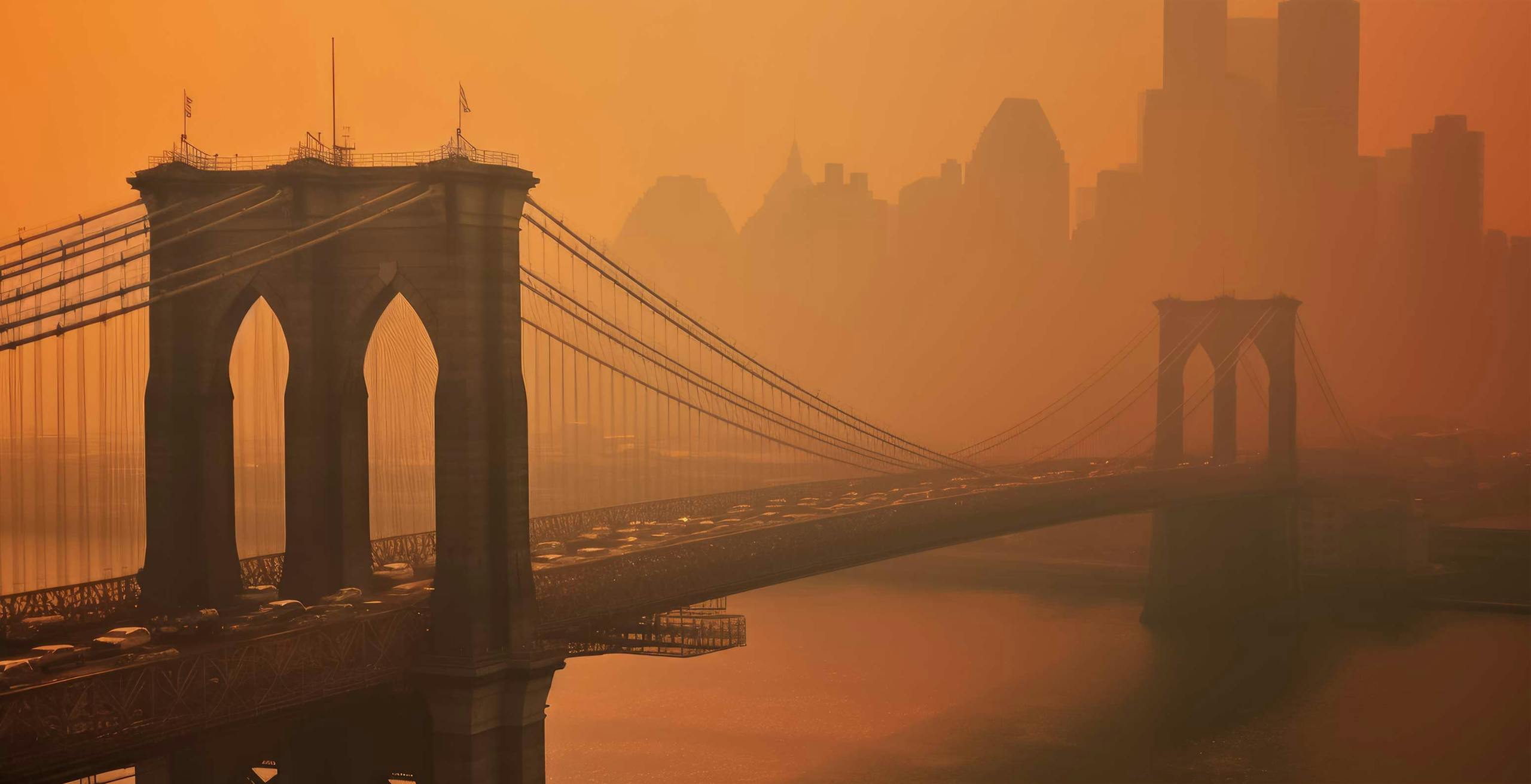 New York covered in smoke from wildfires