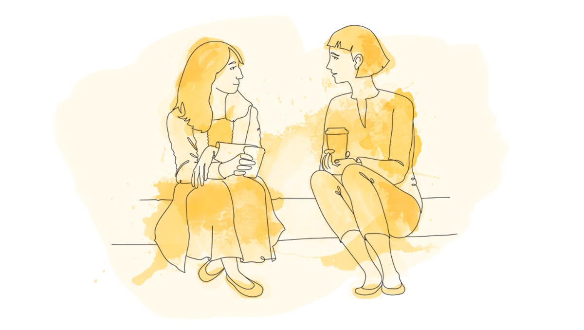 Illustration of women talking
